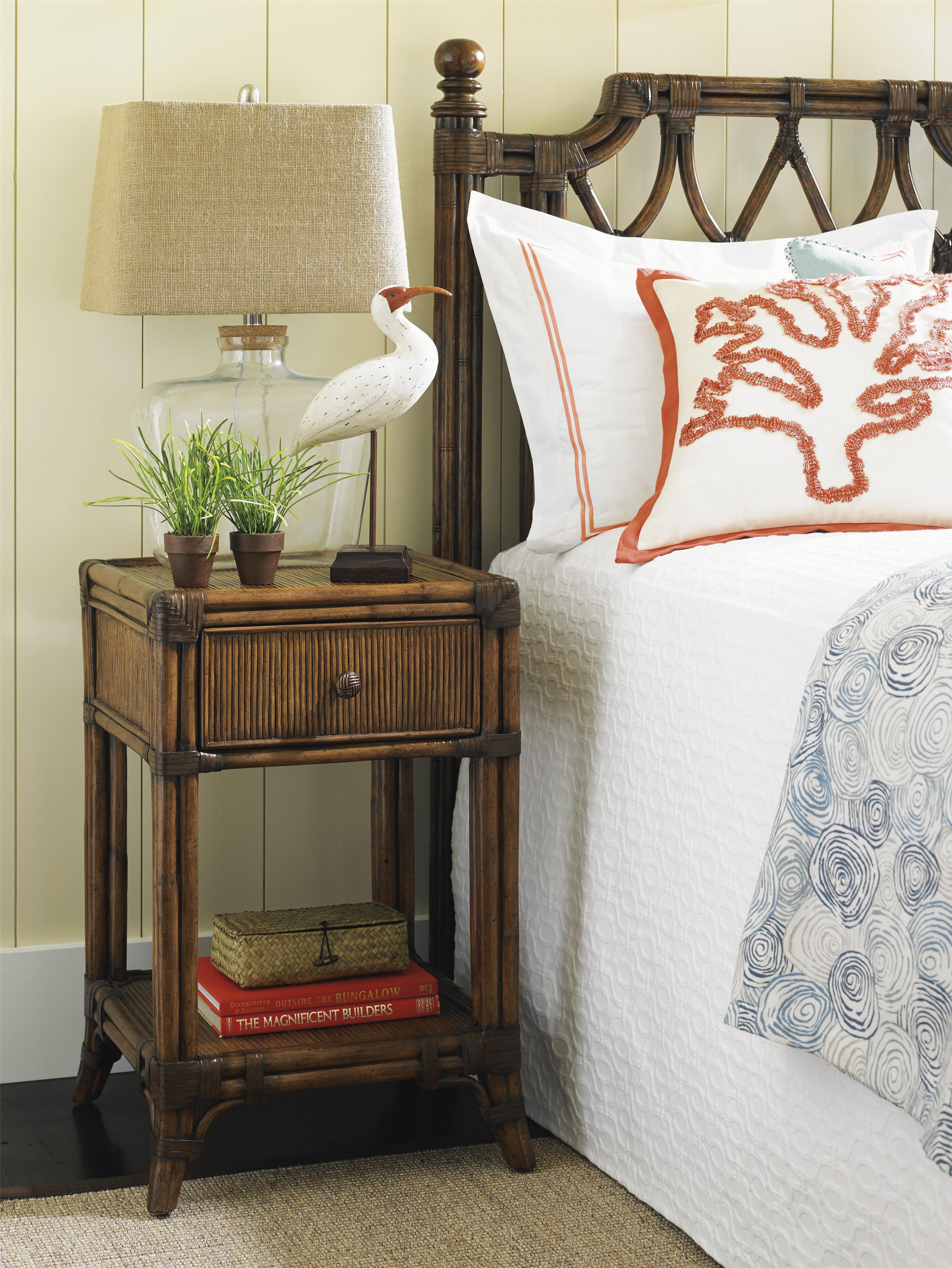 Bali Hai Del Sol Bedside Table with Open Display Shelf and Pencil
